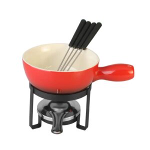 Aparelho de Fondue 8 Peças Vermelho